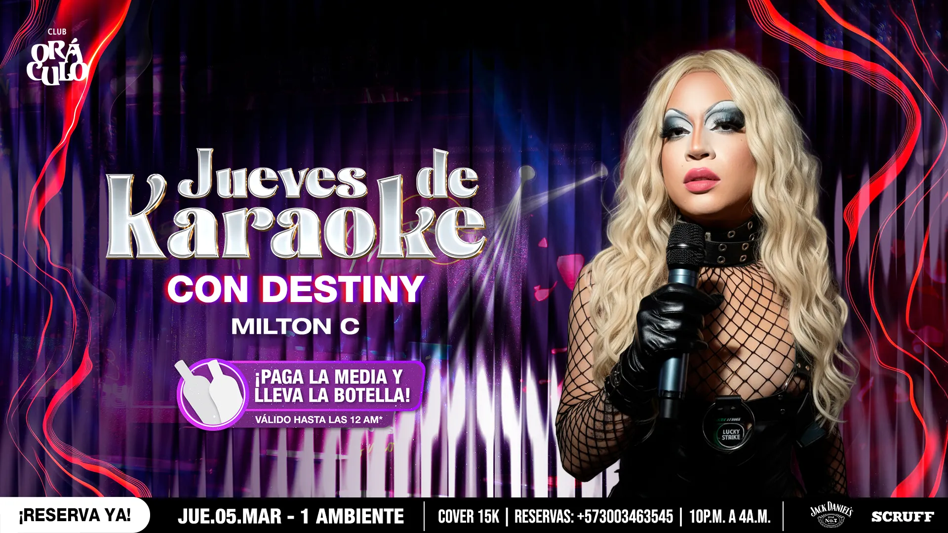 Evento jueves karaoke en Club Oráculo - Desktop