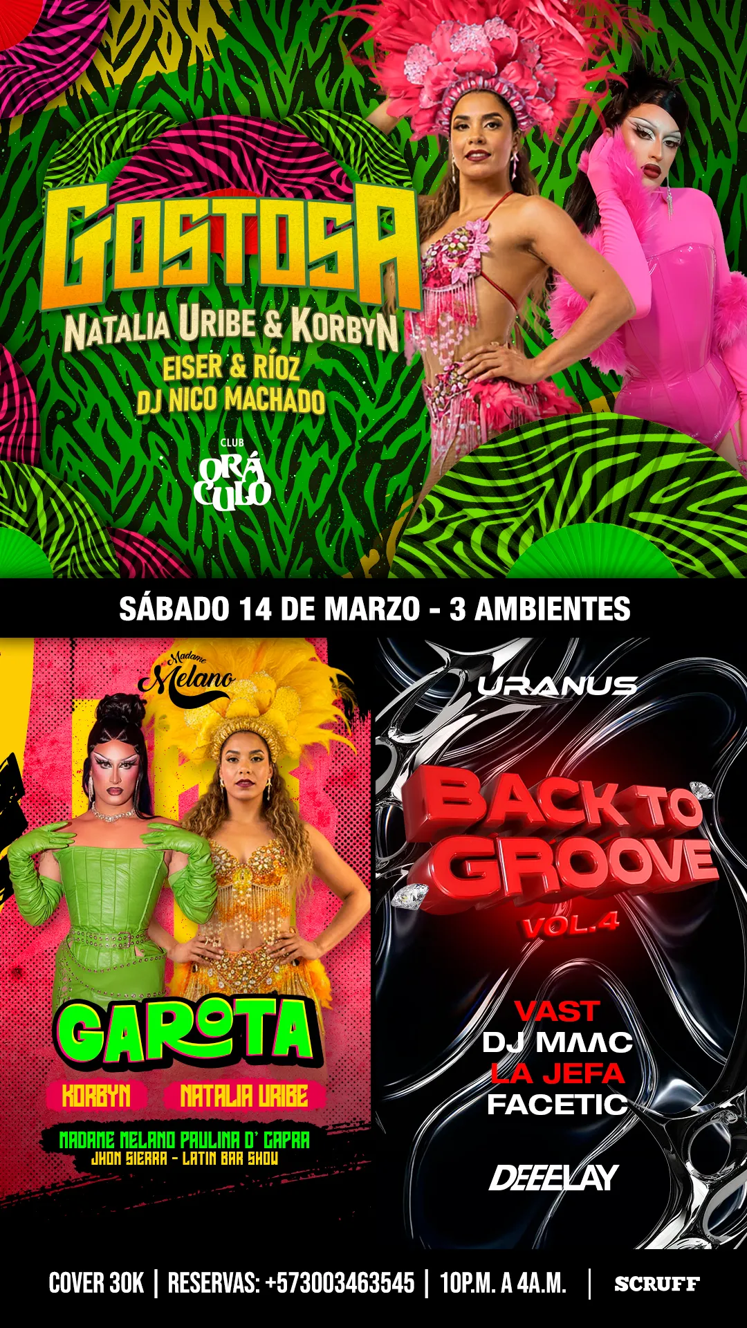 Evento sábado show drag en Club Oráculo - Mobile