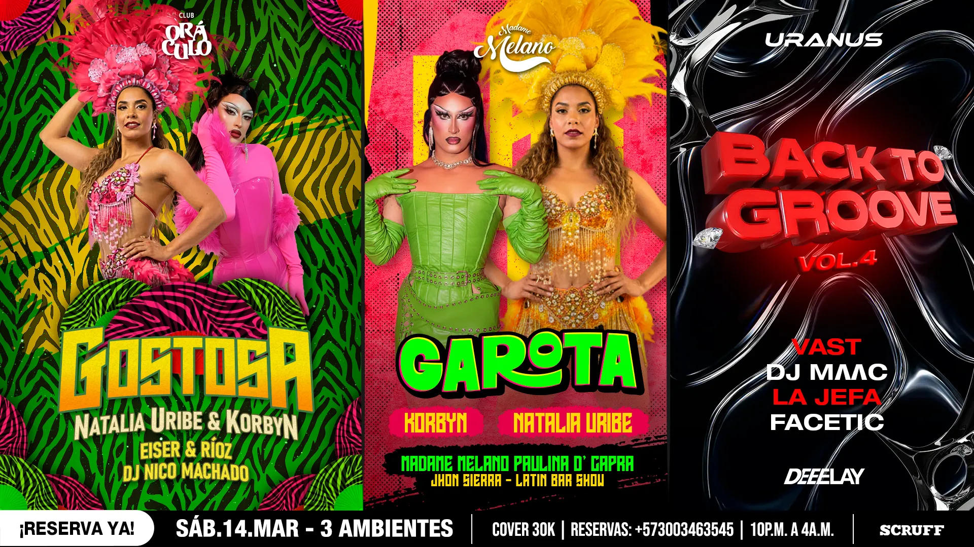 Evento sábado show drag en Club Oráculo - Desktop