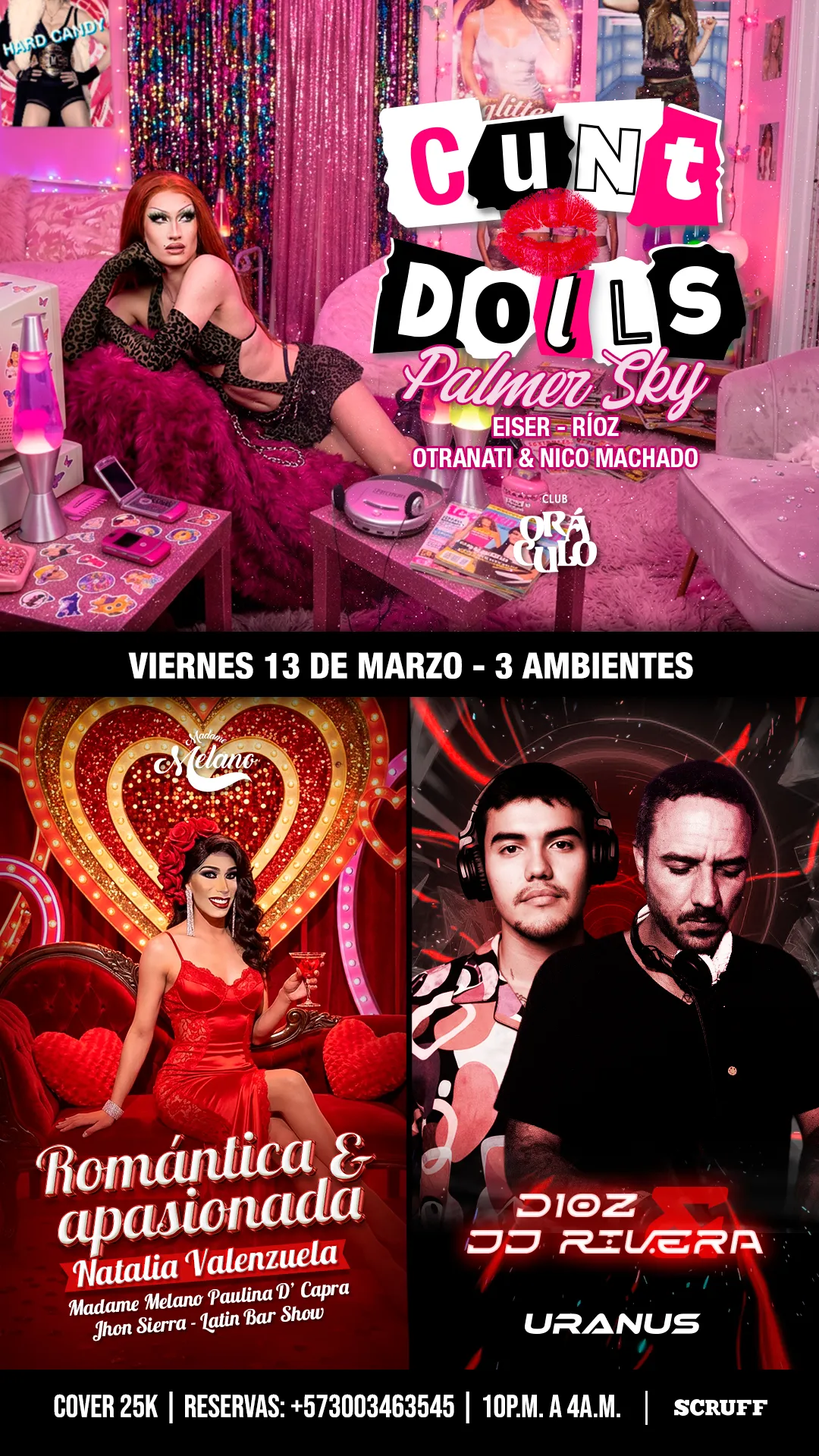 Evento viernes show drag en Club Oráculo - Mobile