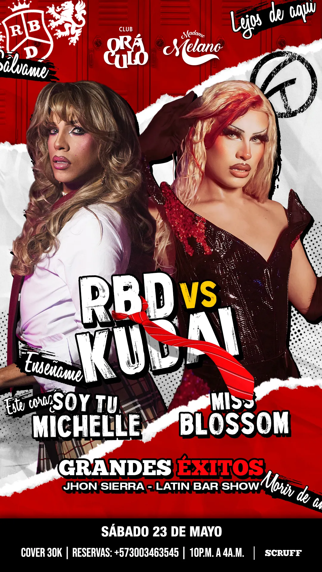 Rumba-Gay-Club-Oráculo-Sábado-RBD-VS-KUDAI