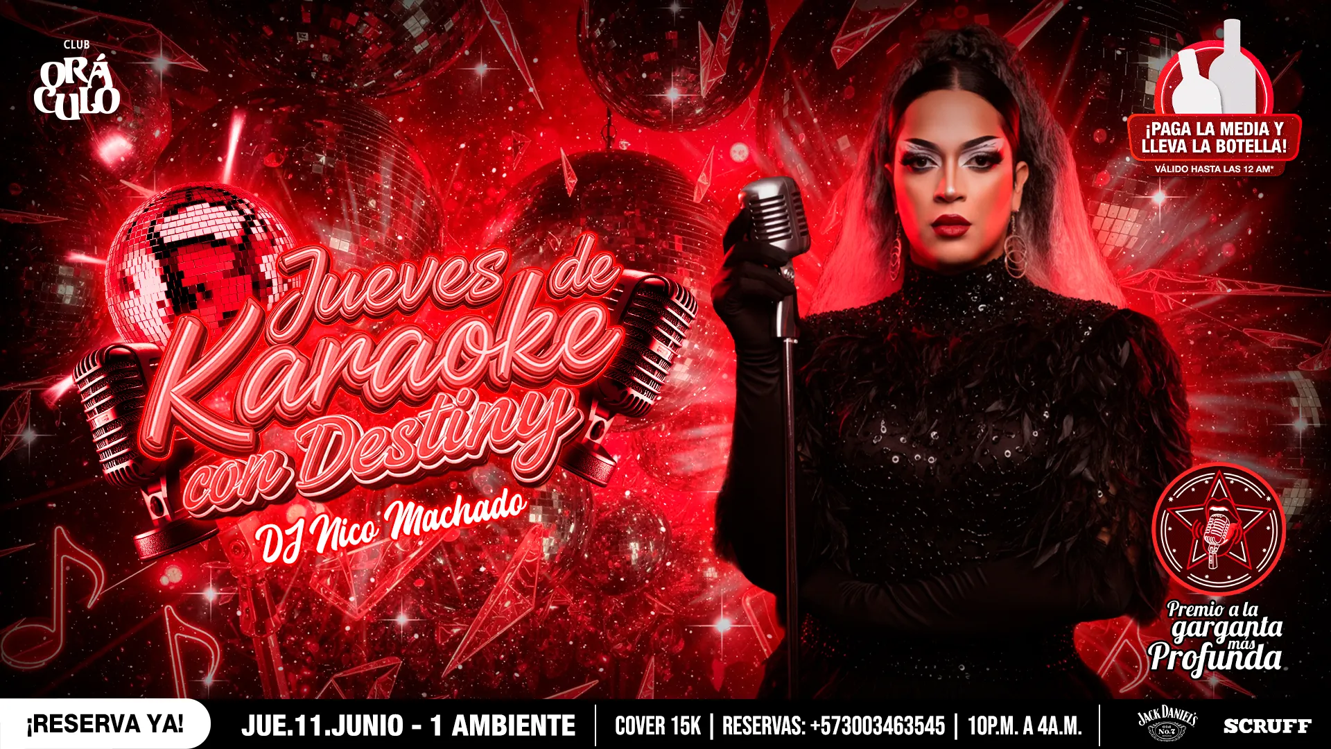 Evento jueves karaoke en Club Oráculo - Desktop