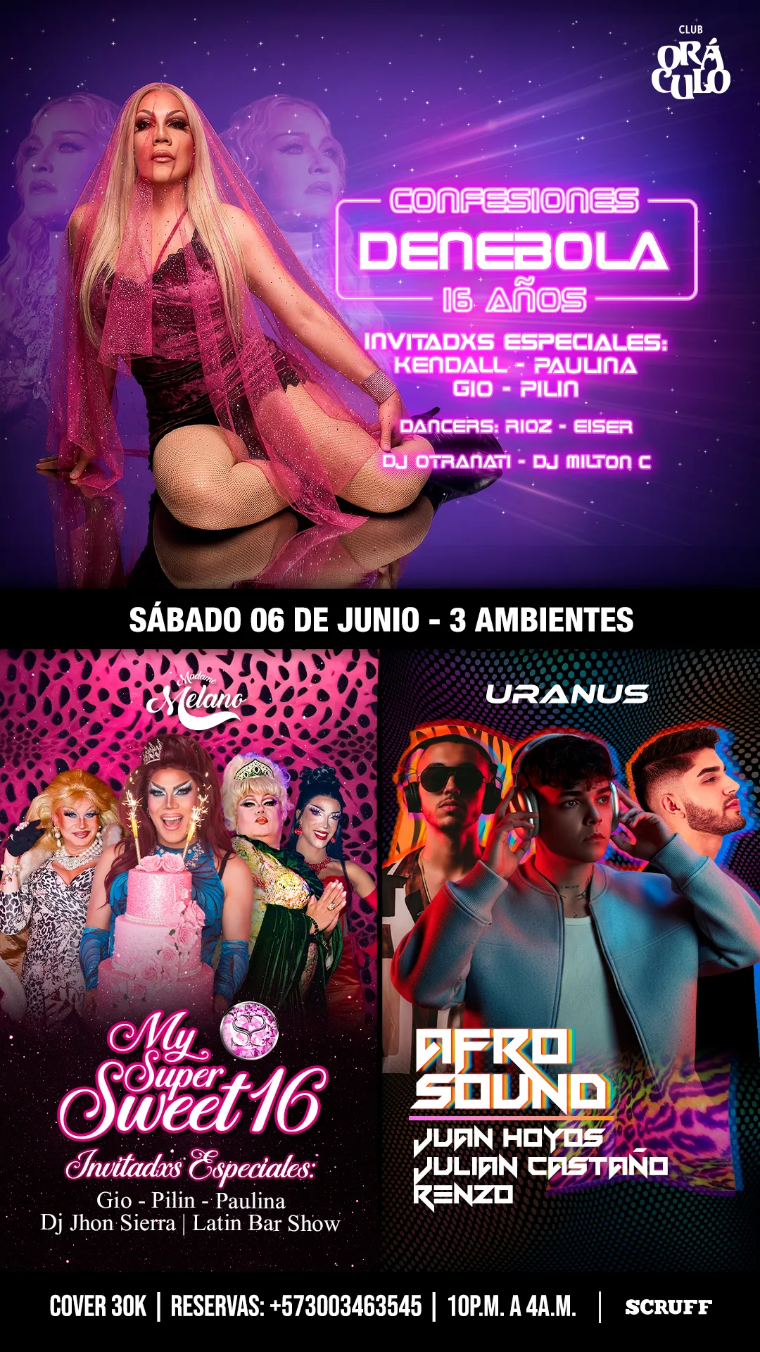 Evento sábado show drag en Club Oráculo - Mobile