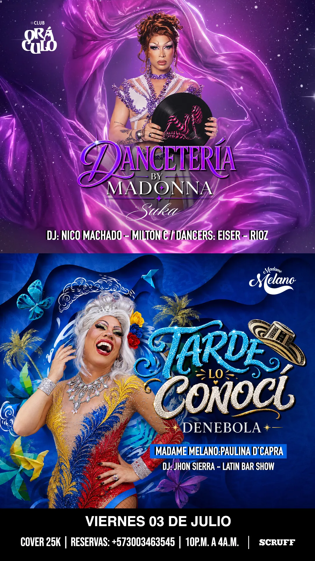 Evento viernes show drag en Club Oráculo - Mobile