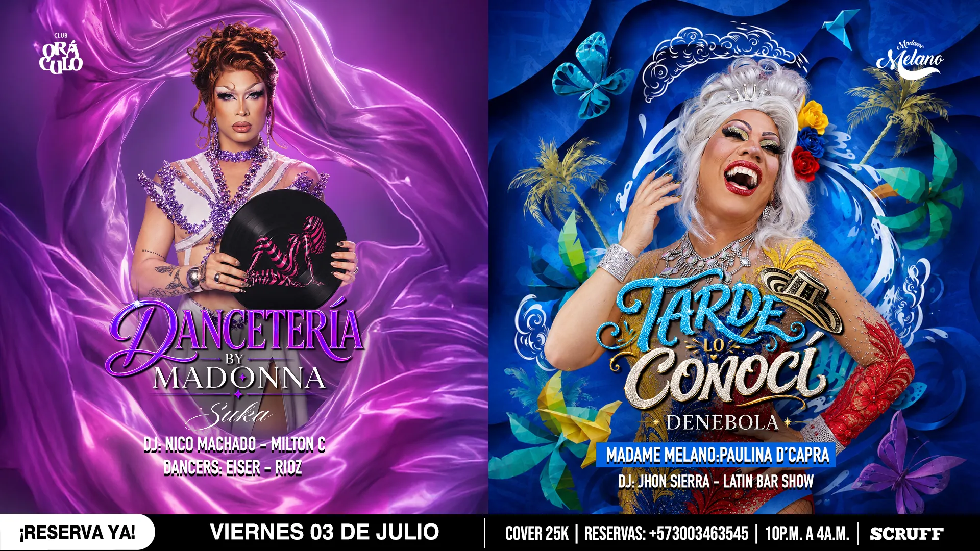 Evento viernes show drag en Club Oráculo - Desktop