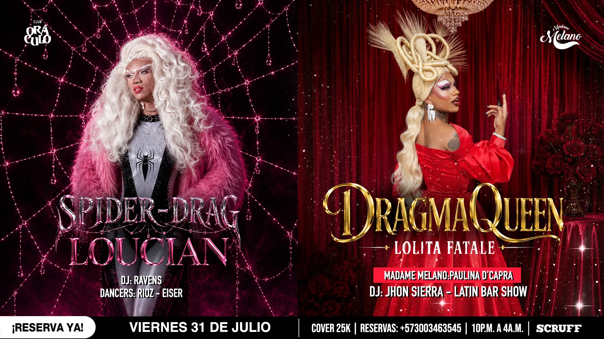 Evento viernes show drag en Club Oráculo - Desktop