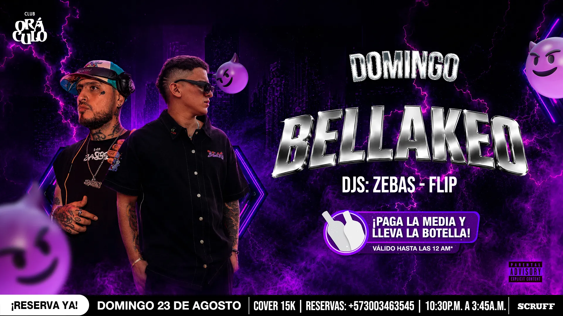 Evento domingo de Bellakeo en Club Oráculo - Desktop