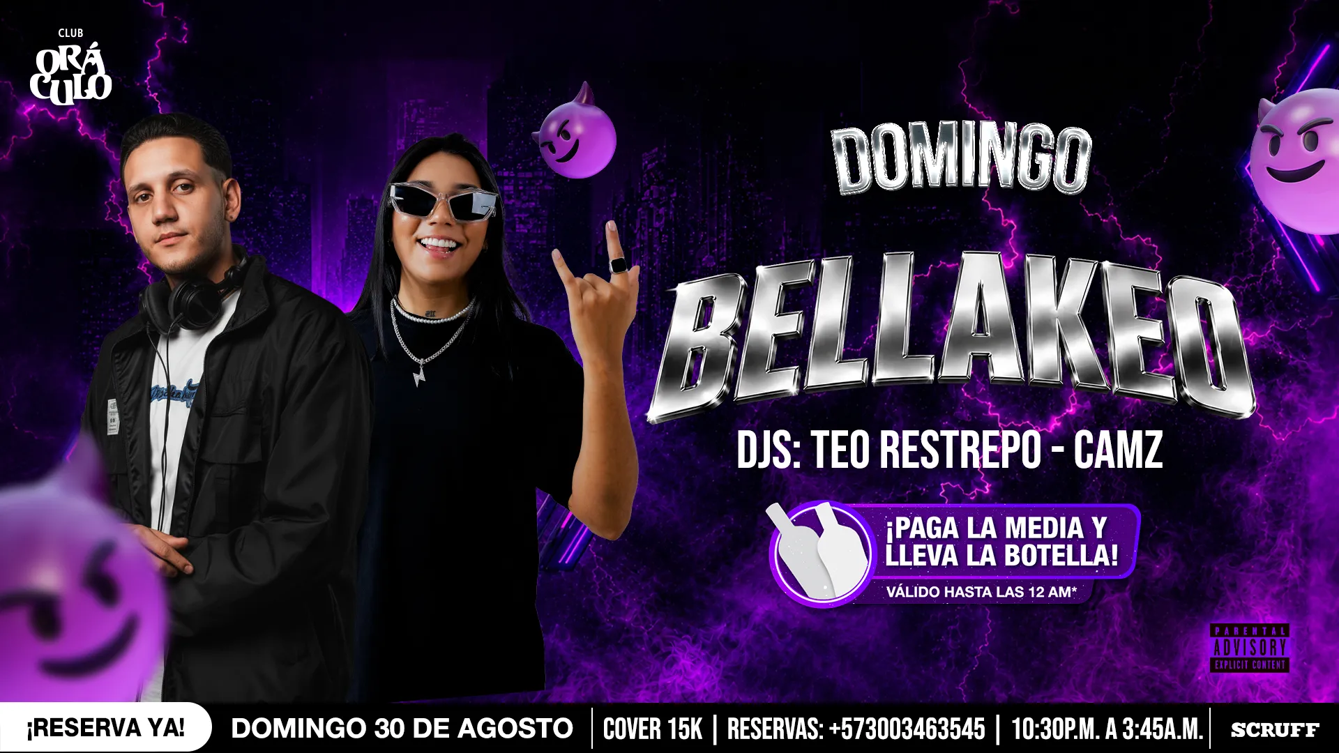 Evento domingo de Bellakeo en Club Oráculo - Desktop
