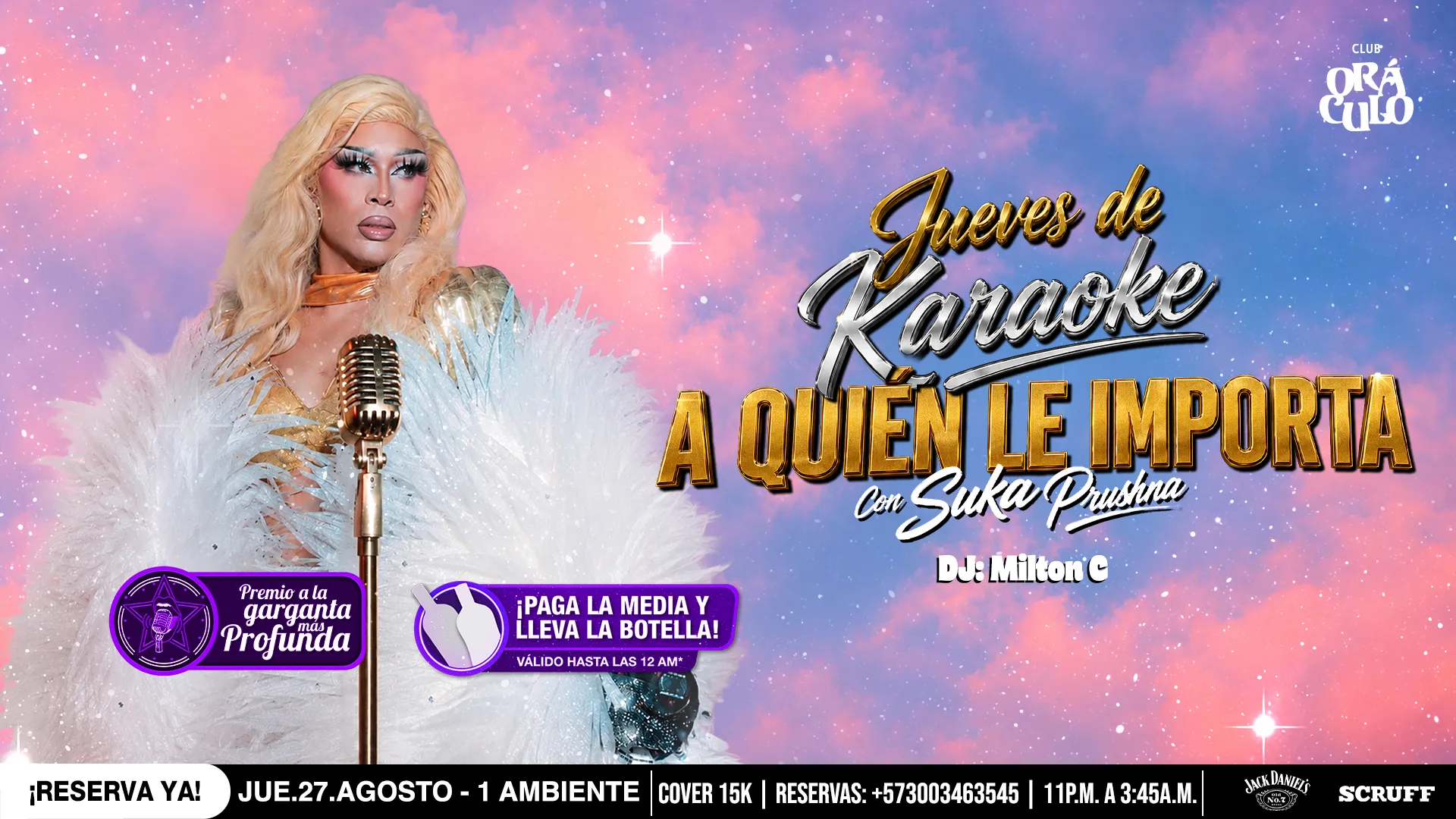 Evento jueves karaoke en Club Oráculo - Desktop