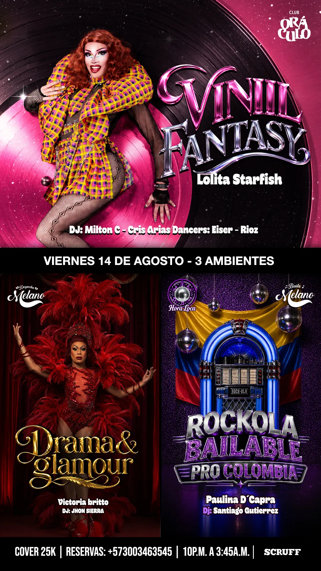 Evento viernes show drag en Club Oráculo - Mobile
