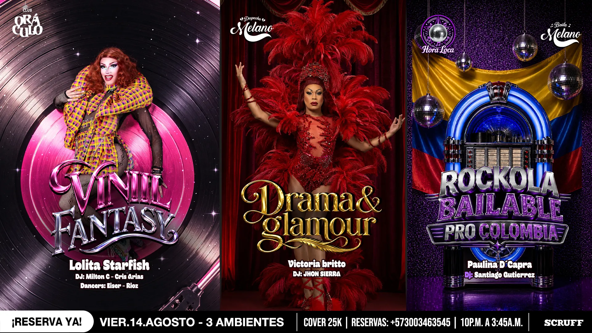 Evento viernes show drag en Club Oráculo - Desktop
