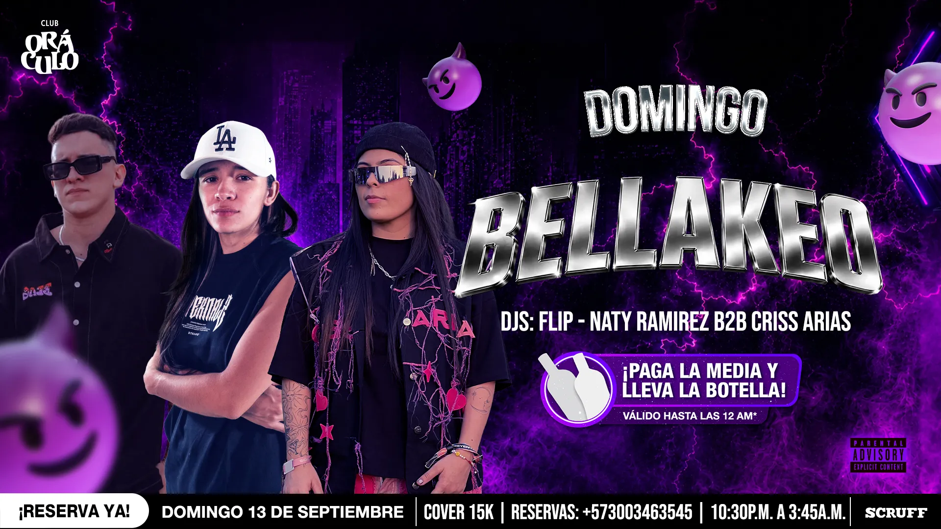 Evento domingo de Bellakeo en Club Oráculo - Desktop