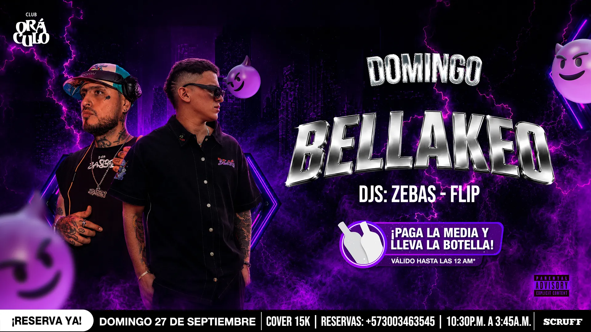 Evento domingo de Bellakeo en Club Oráculo - Desktop