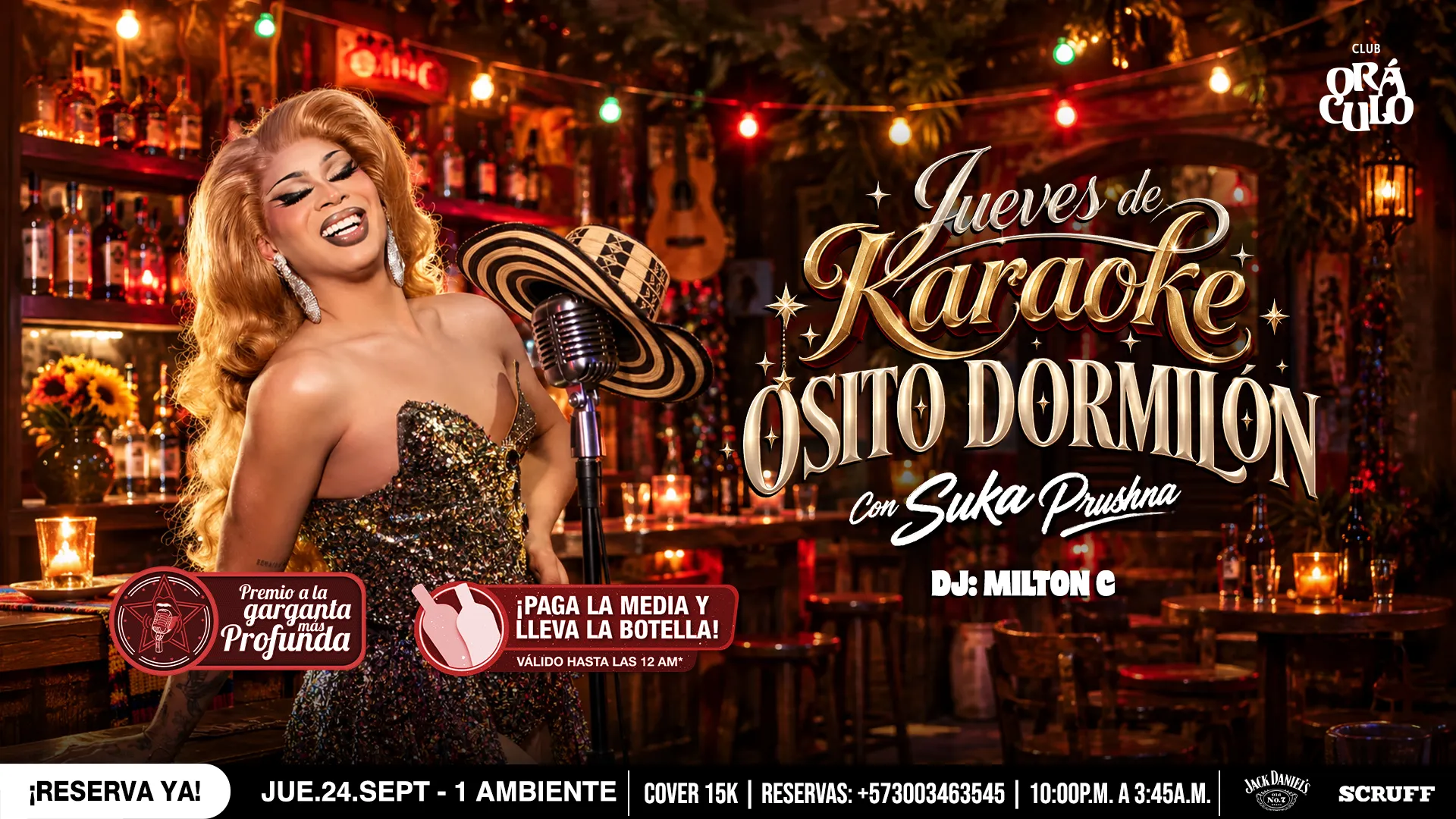 Evento jueves karaoke en Club Oráculo - Desktop