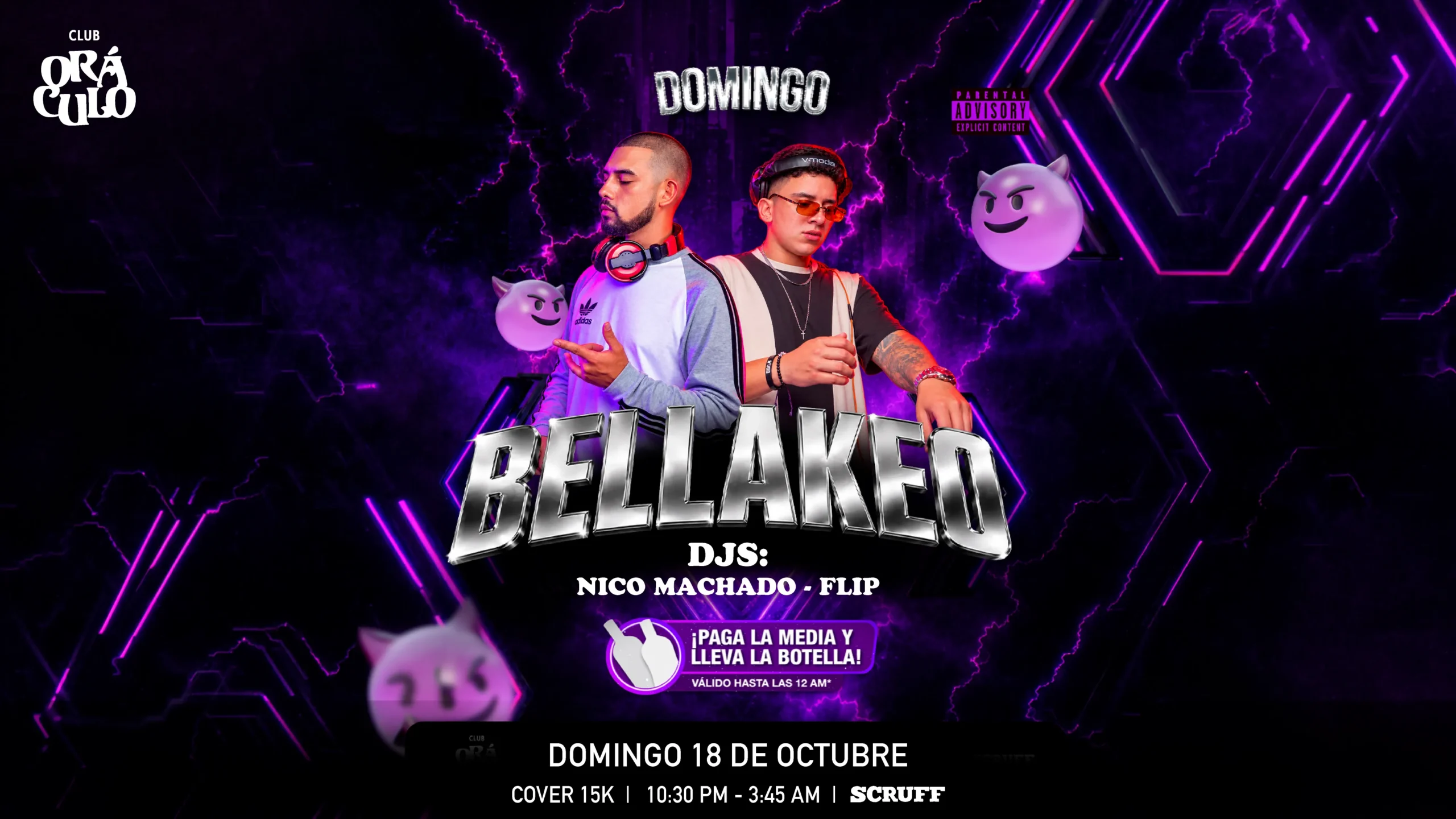 Evento domingo de Bellakeo en Club Oráculo - Desktop