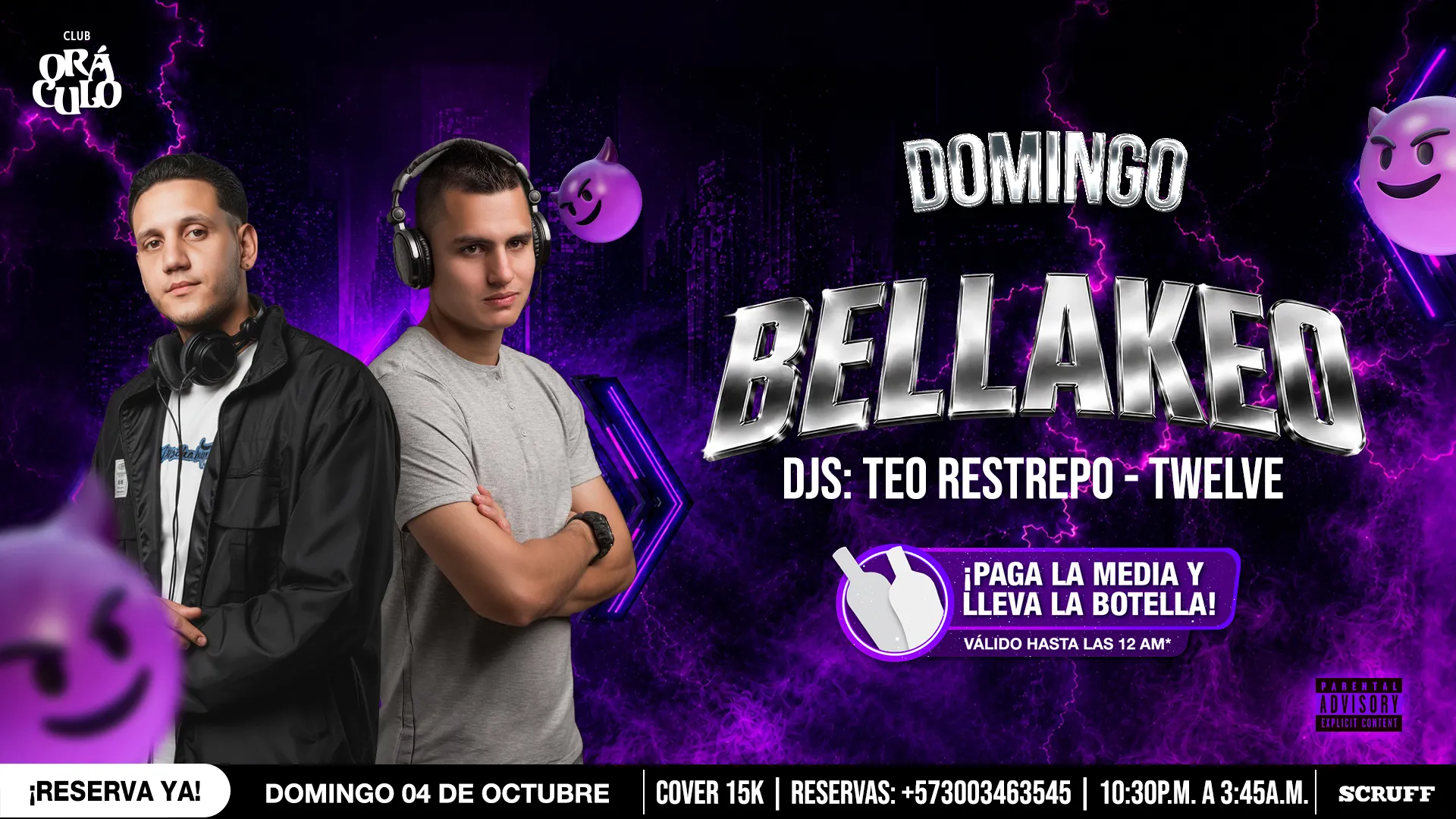 Evento domingo de Bellakeo en Club Oráculo - Desktop